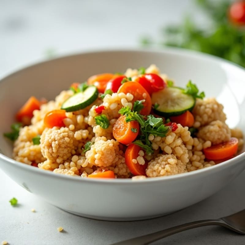 Chicken Mince and Vegetable Stir-Fry with Cauliflower Rice
