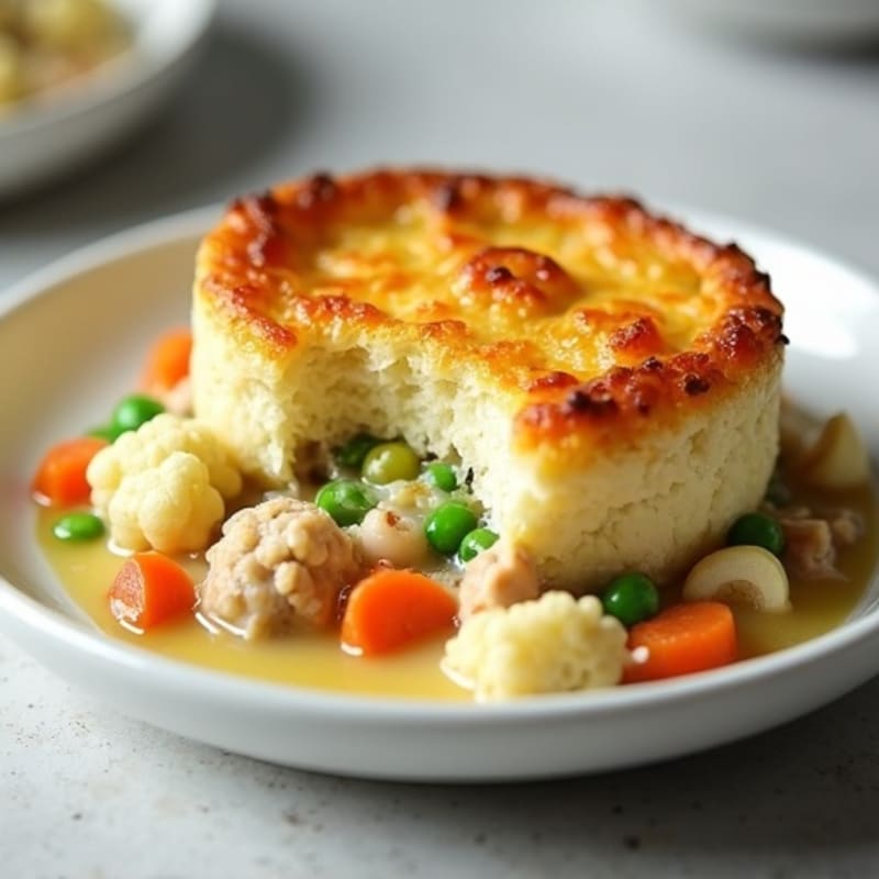 Creamy Cauliflower-Crusted Chicken Pot Pie