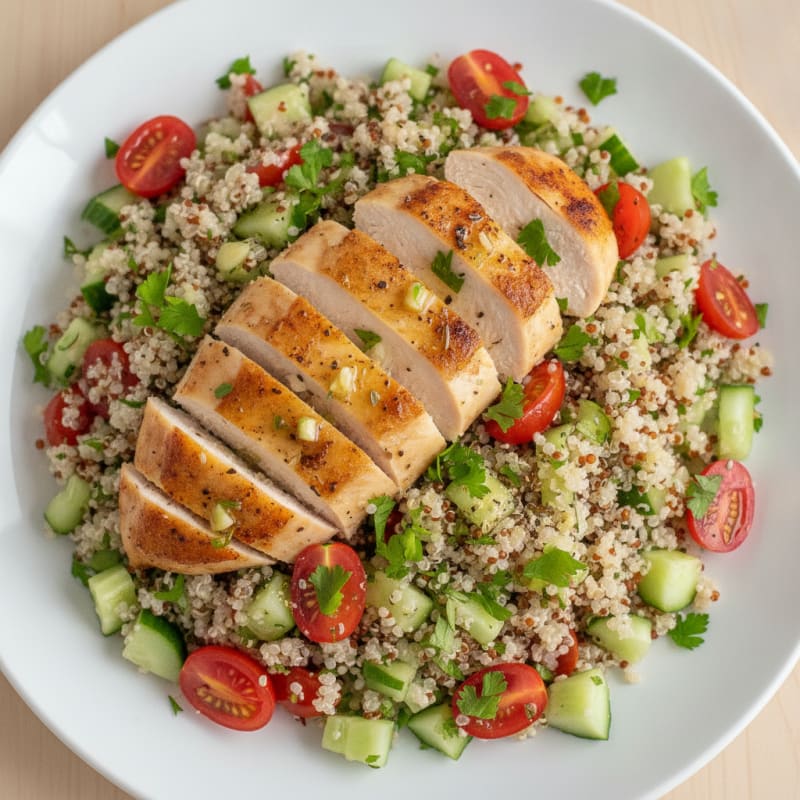 Lemon Herb Chicken and Quinoa Salad