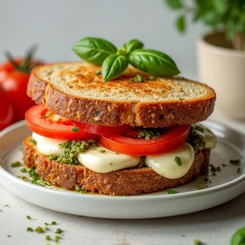 Fresh Mozzarella and Tomato Pesto Melt