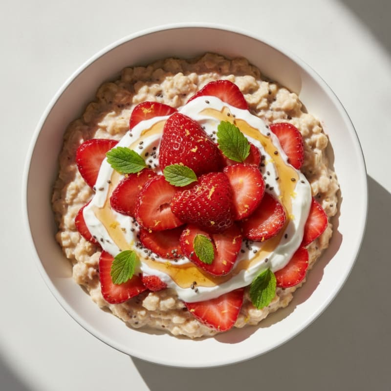 Strawberry Shortcake Overnight Oats