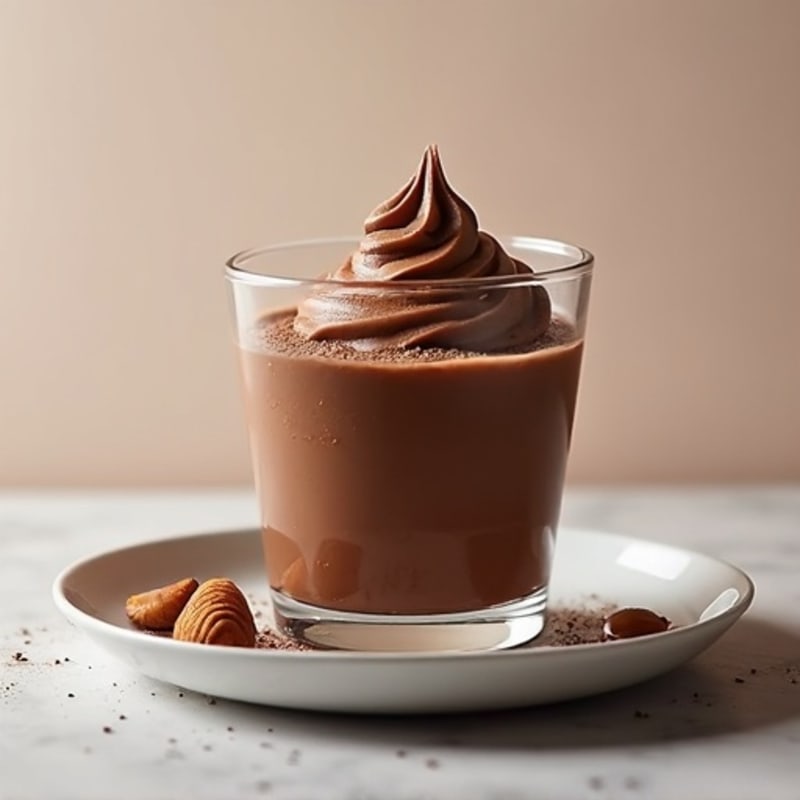 Silky Chocolate Protein Pudding with Almond Butter Swirl