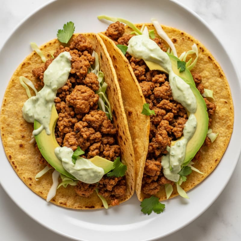 Spiced Turkey Tacos with Lime Crema
