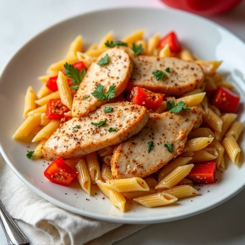 Creamy Cajun Chicken Pasta with Bell Peppers
