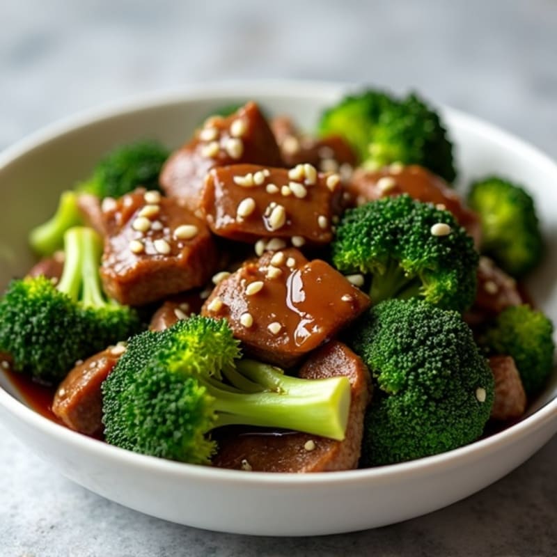 Quick Pan-Seared Beef and Broccoli with Garlic Ginger Sauce