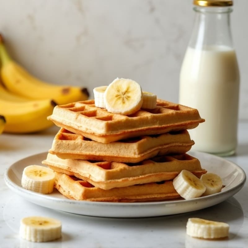 Protein-Packed Almond Flour Banana Waffles