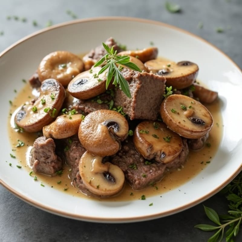 Creamy Beef and Mushroom Skillet