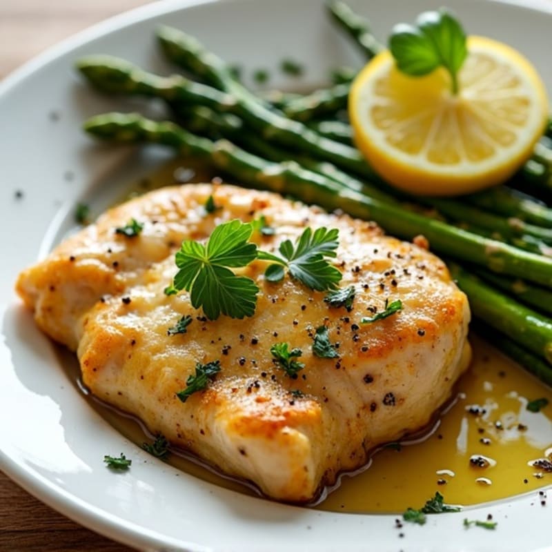 Sheet Pan Lemon-Herb Roasted Chicken and Crispy Asparagus