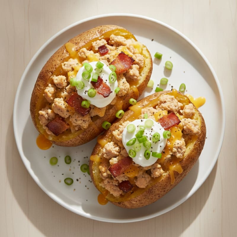 Bacon Cheddar Stuffed Potatoes