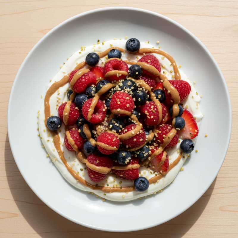 Greek Yogurt Protein Parfait with Mixed Berries