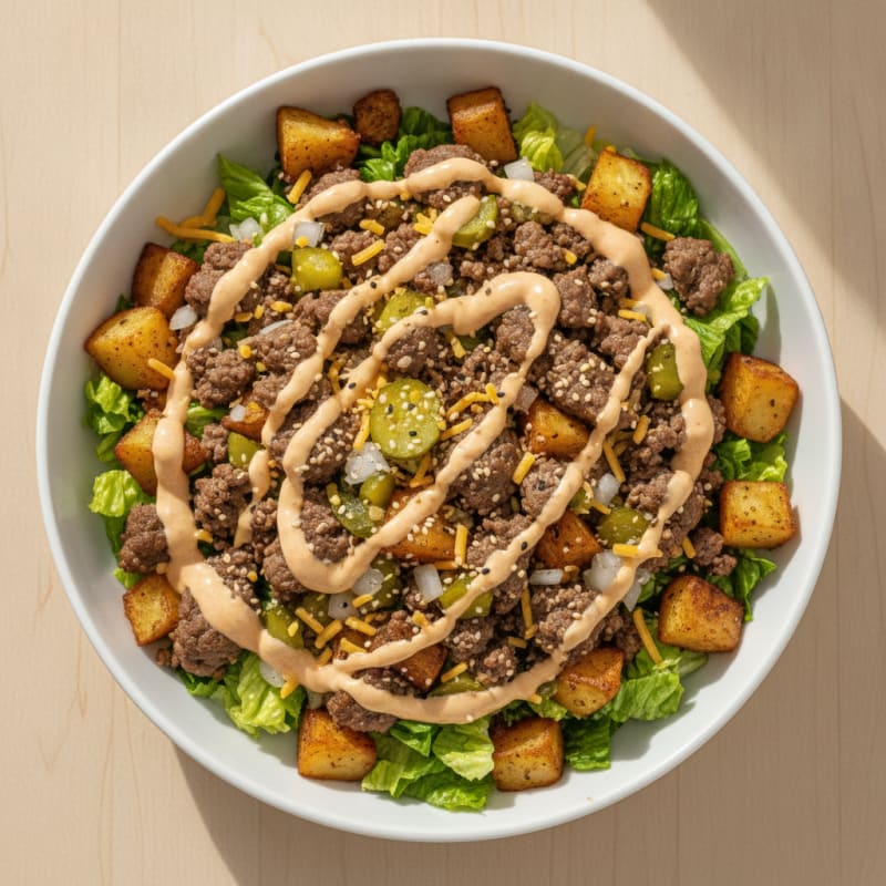 Big Mac Inspired Protein Bowl