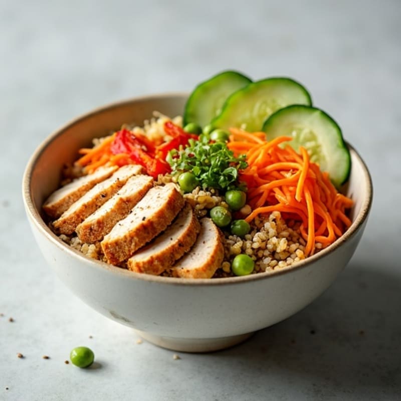 Sesame Ginger Tuna Bowl with Crunchy Vegetables