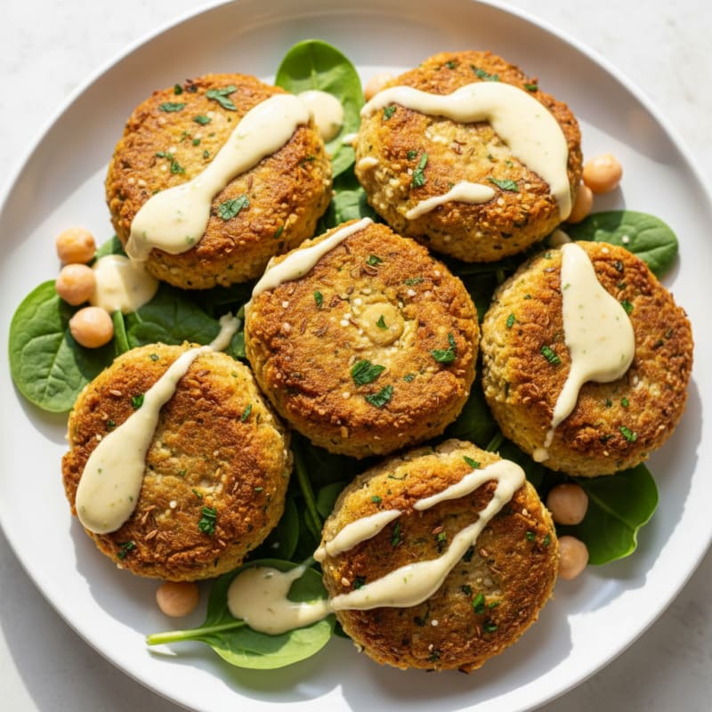 Crispy High-Protein Turkey and Chickpea Falafel
