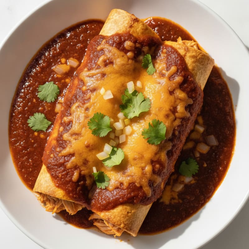 Chicken Enchiladas with Ancho Chili Sauce