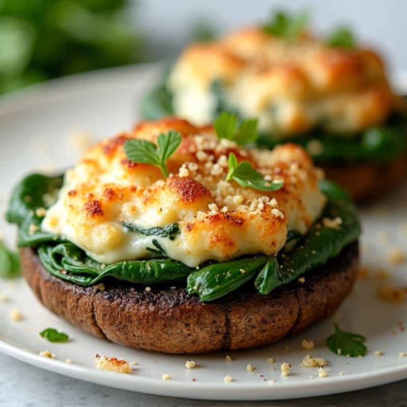 Spinach and Ricotta Stuffed Portobello Mushrooms
