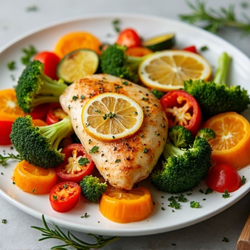 Sheet Pan Lemon Herb Chicken and Crispy Roasted Vegetables