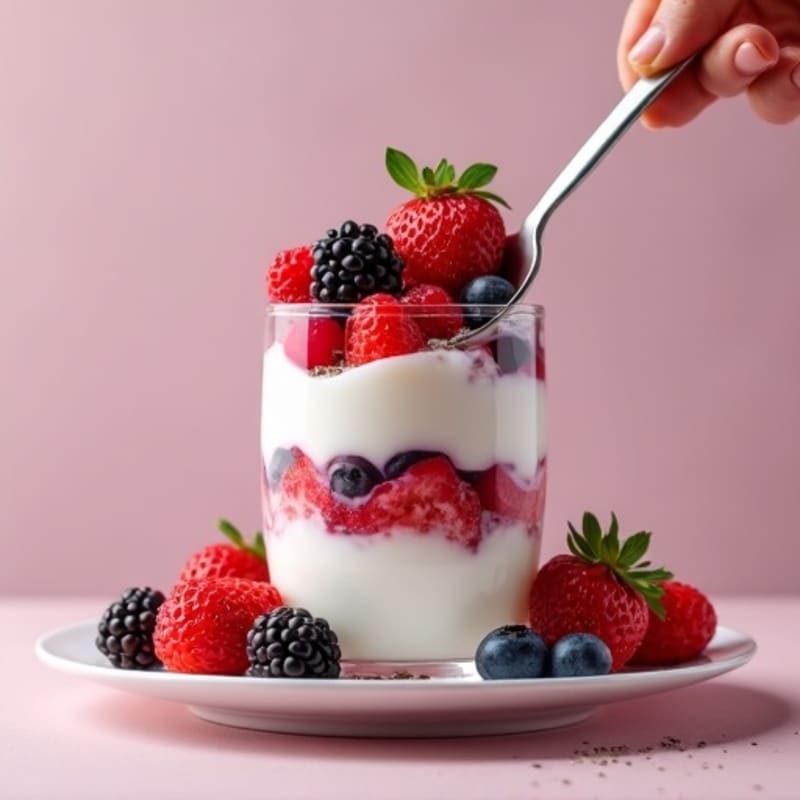 Creamy Greek Yogurt Protein Parfait with Mixed Berries