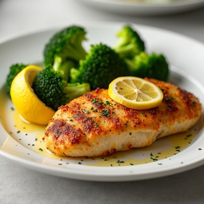 Crispy Baked Lemon-Herb Chicken with Roasted Broccoli