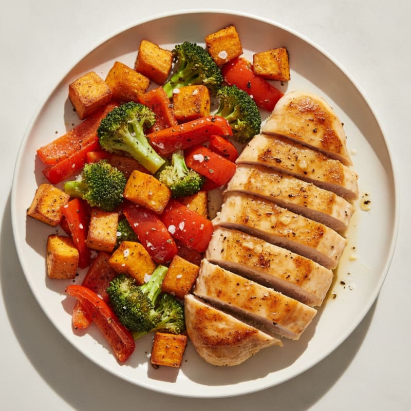 Pan-Seared Chicken with Roasted Vegetables