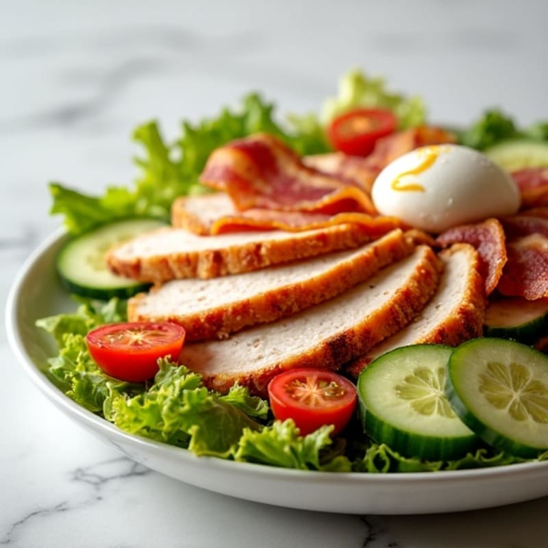 Fresh Turkey Club Salad with Crispy Bacon and Creamy Avocado