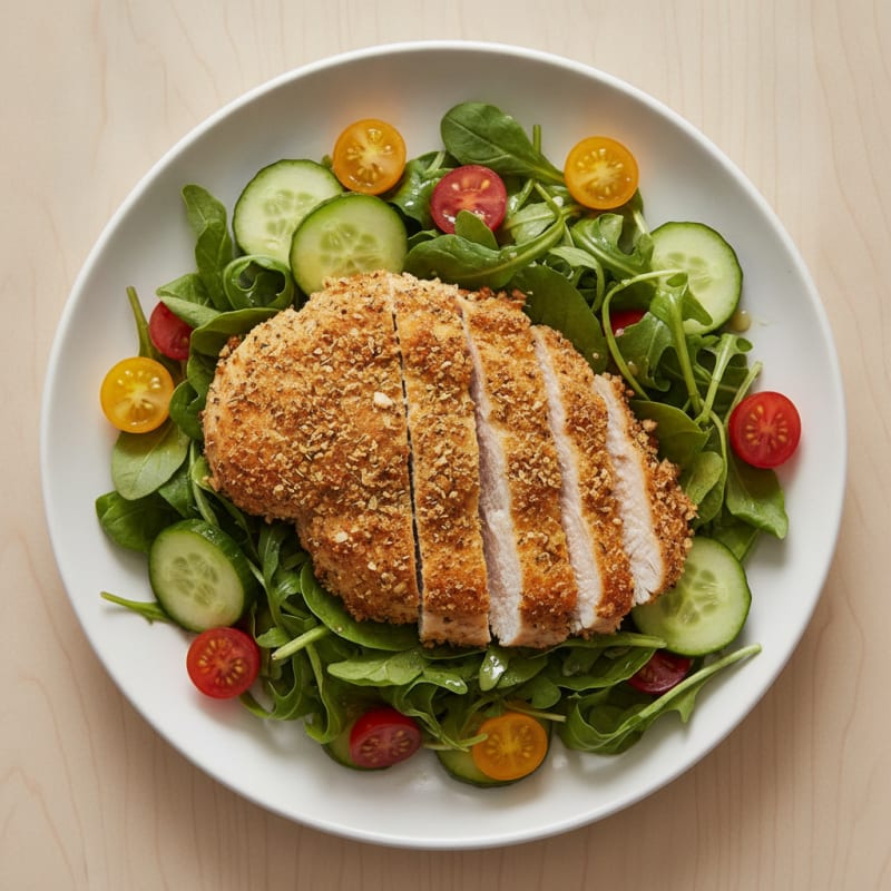 Herb-Crusted Chicken and Greens Salad