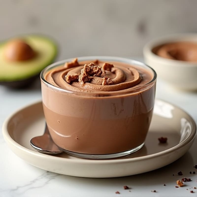 Silky Chocolate Protein Pudding with Peanut Butter Swirl