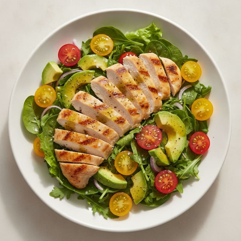 Chicken and Avocado Salad with Tomatoes