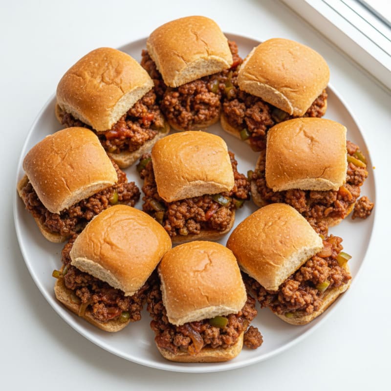 Caramelized Sloppy Joe Beef Sliders