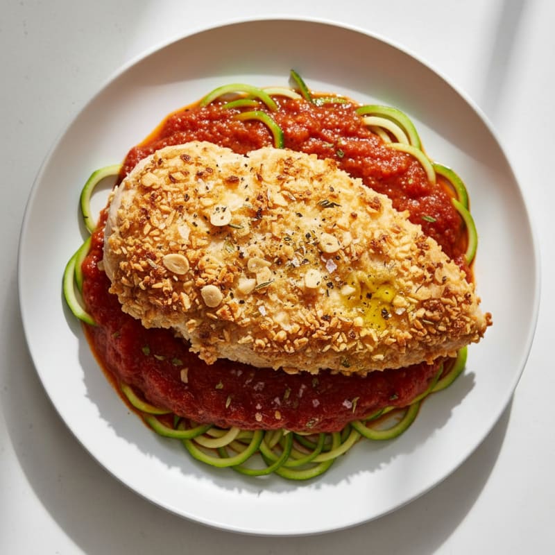 Parmesan-Crusted Chicken with Marinara Sauce