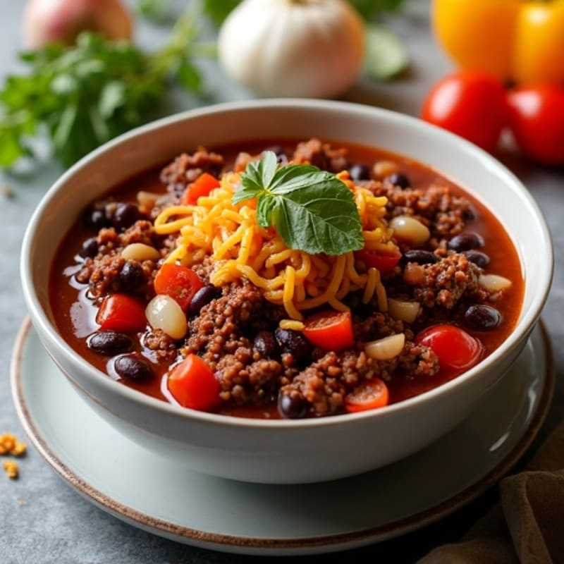Hearty Black Bean and Ground Beef Chili