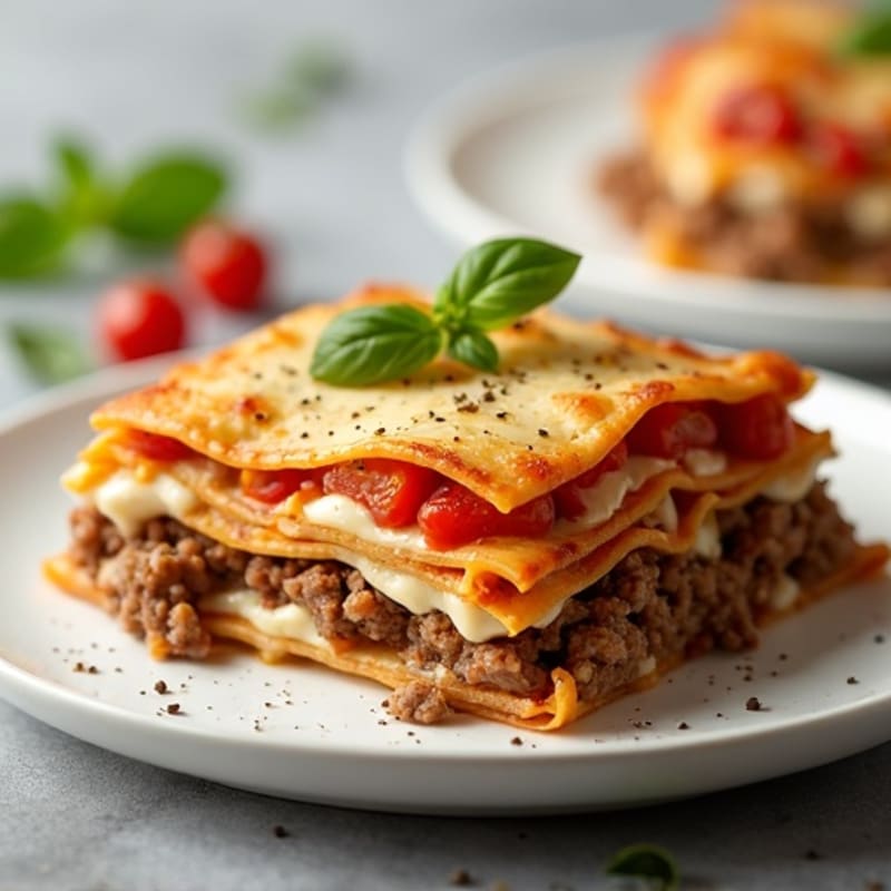 Lean Ground Beef and Creamy Ricotta Baked Pasta Layers