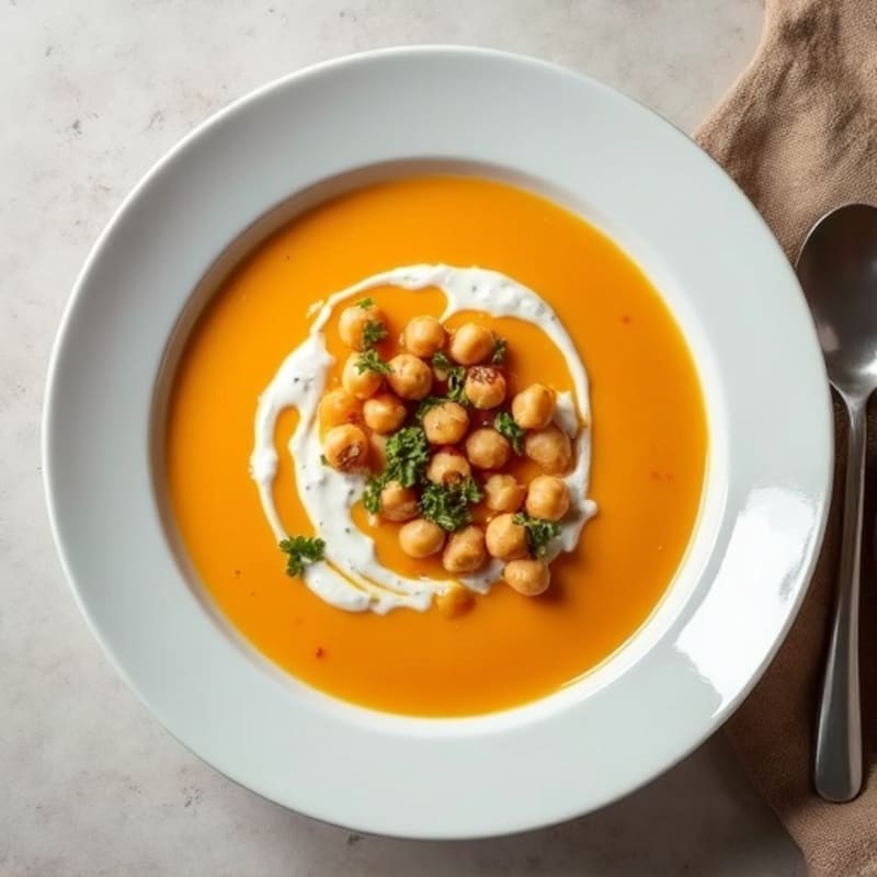 Creamy Roasted Butternut Squash and Ginger Soup