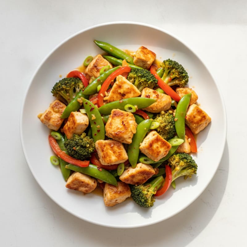 Ginger-Garlic Chicken Stir-Fry with Vegetables