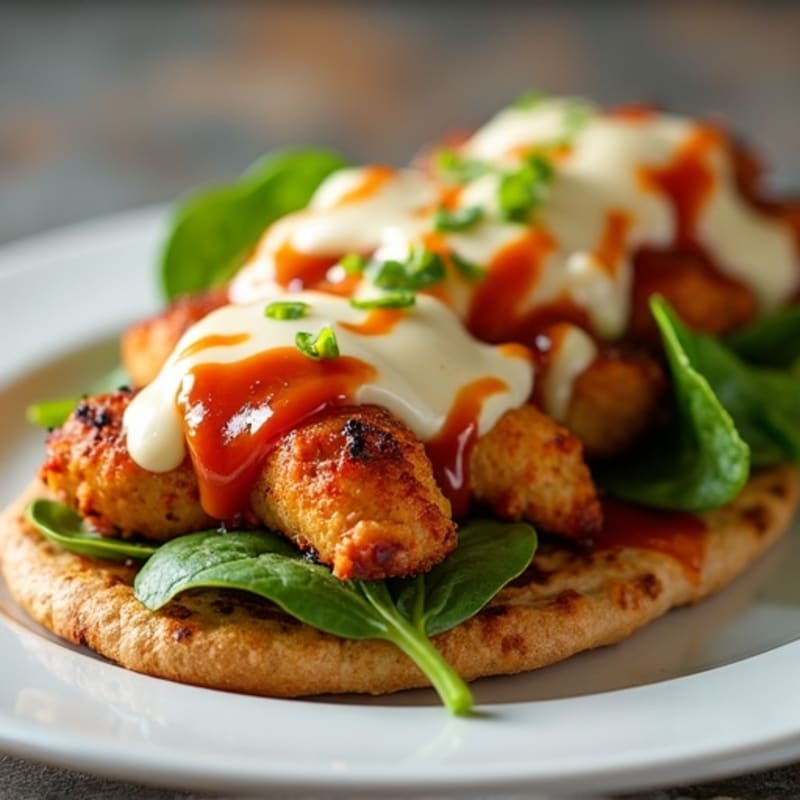 Crispy BBQ Ranch Chicken Flatbread