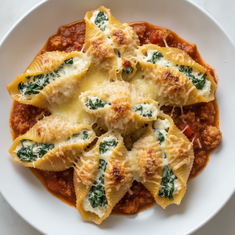 Baked Ricotta Stuffed Pasta Shells