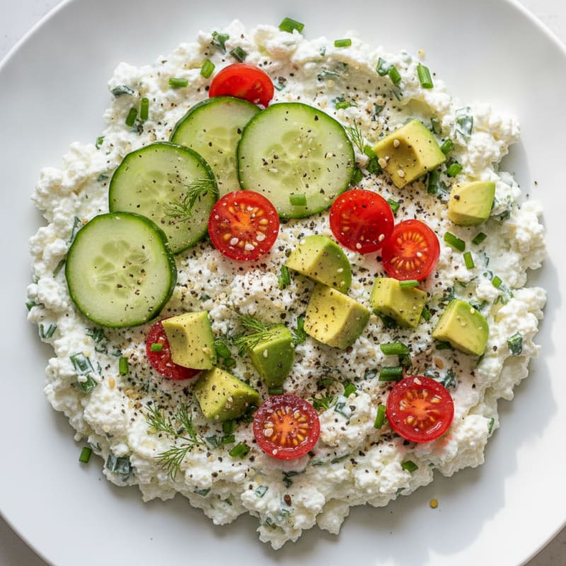Herbed Cottage Cheese with Everything Bagel Seasoning