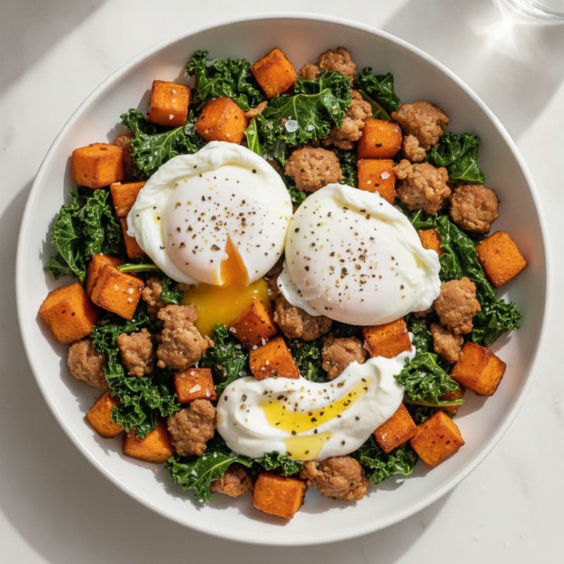 Sweet Potato and Kale Breakfast Bowl