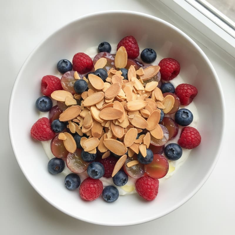 Greek Yogurt Protein Parfait with Mixed Berries