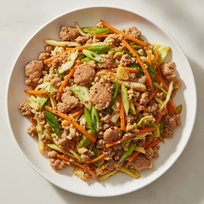 Ground Pork and Cabbage Stir-Fry