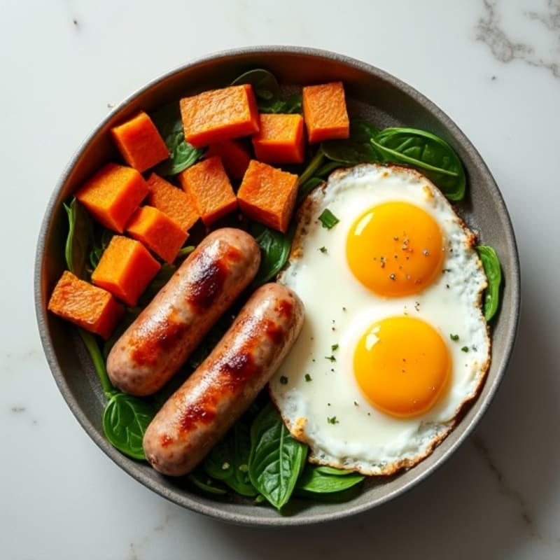 Crispy Sweet Potato and Egg Breakfast Bowl