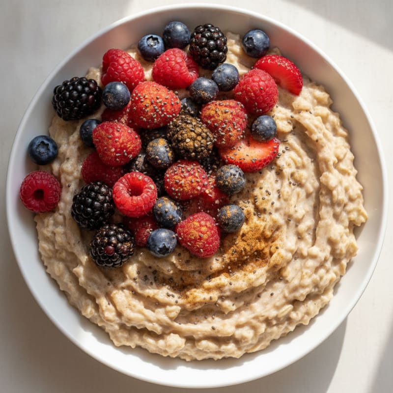 Berry Protein Oatmeal Bowl