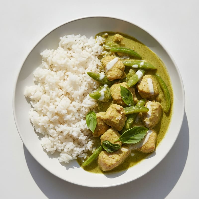 Green Curry Chicken with Jasmine Rice