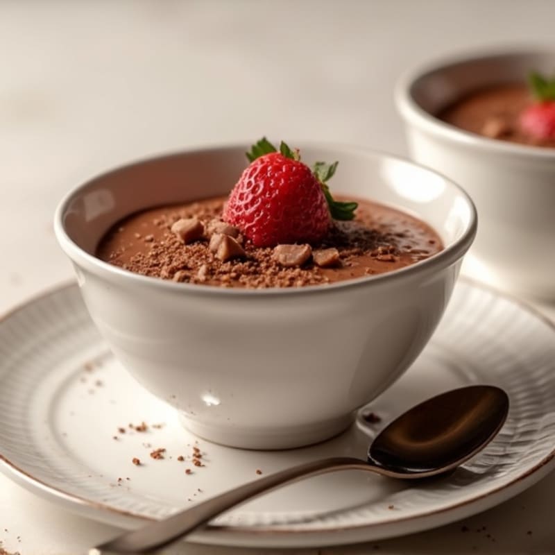 Silky Chocolate Protein Pudding with Almond Butter