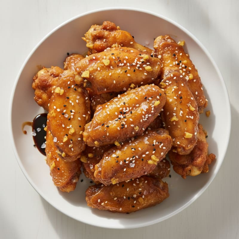 Honey-Glazed Chicken Wings with Sesame