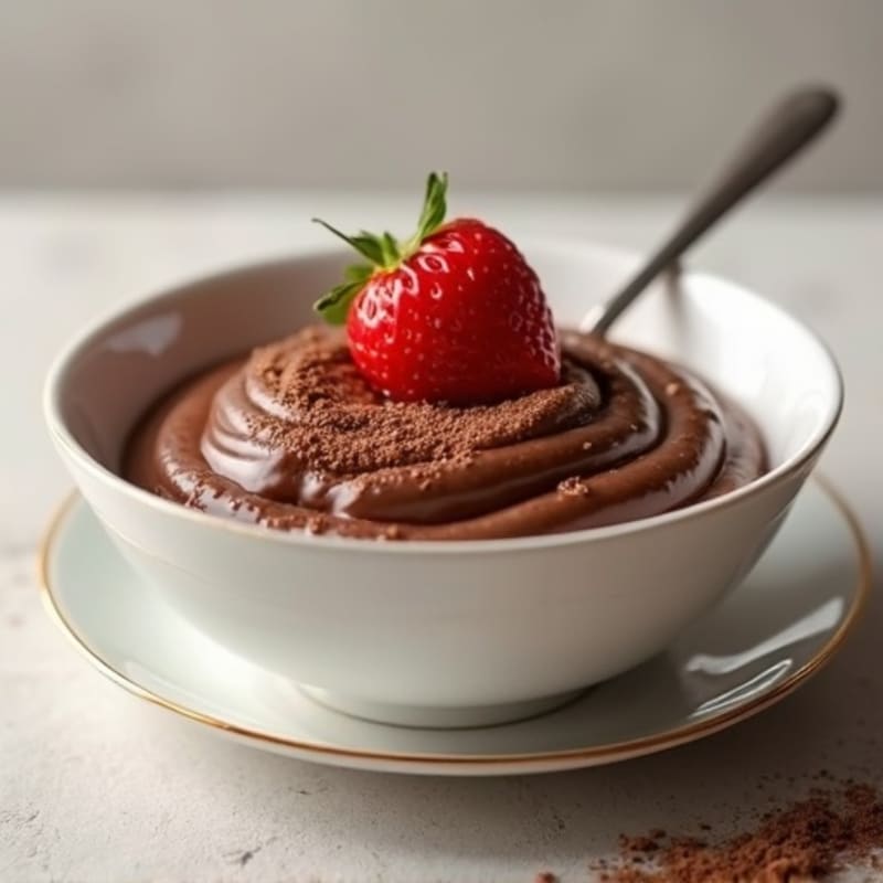 Silky Chocolate Protein Pudding with Almond Butter