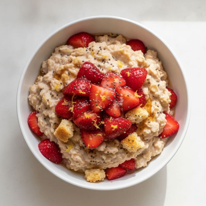Strawberry Shortcake Overnight Oats