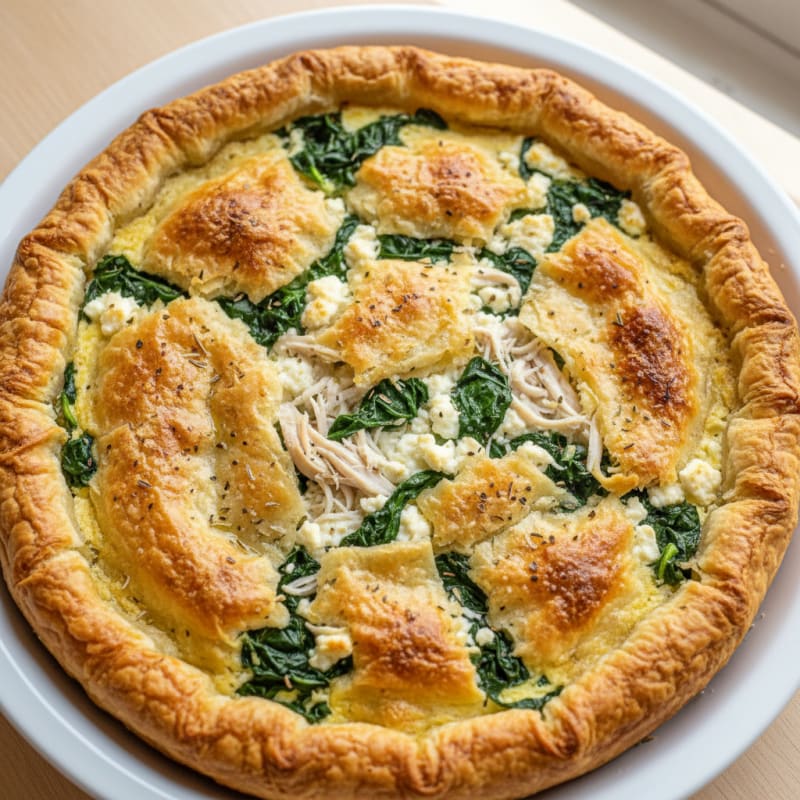 Golden Crispy Spinach and Feta Pie