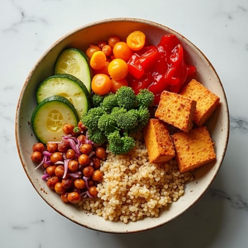 Crispy Chickpea & Roasted Vegetable Buddha Bowl