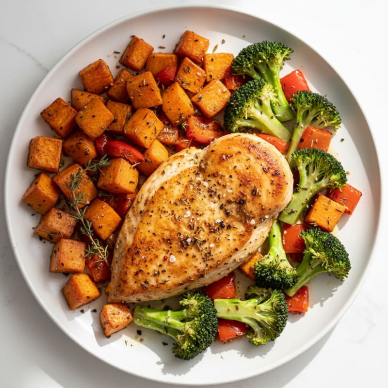 Herb-Roasted Chicken with Roasted Vegetables