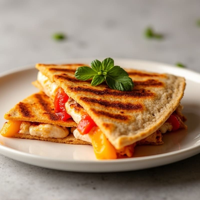 Chicken BBQ Crispy Whole Wheat Quesadilla